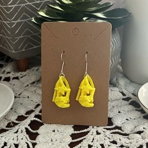 *3 for $20*  Yellow Star Healed Sandal Barbie Shoe Earrings